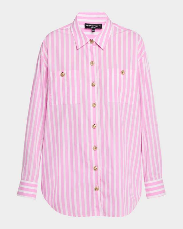 Meggy Long-Sleeve Poplin Shirt